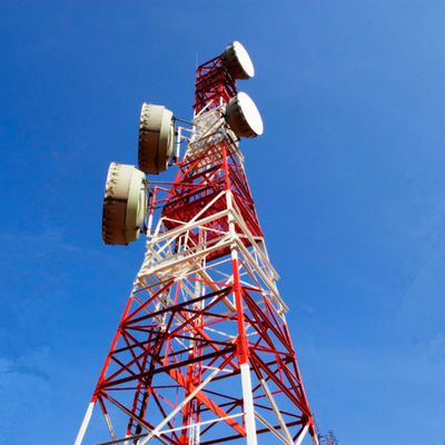 شبکه وای فای موبایل 4G 5G Gsm سیگنال رادیویی 4 Leg Angle فولاد برج مخابرات مخابرات
