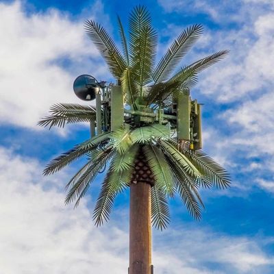 سفارشی سازی 20m-50m ارتباطات انحصار درخت مصنوعی برج های سلولی مخابرات پام بیونیک نقاب درخت برج قطب