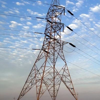 برج های انتقال برق گالوانیزه 133KV برج لوله ای قطب فولاد