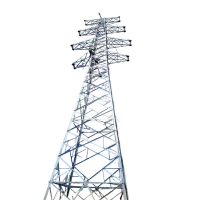 برج انتقال برق استیل گالوانیزه ماندگار 66KV 132KV Multi Circuit Electrical Grid Mast