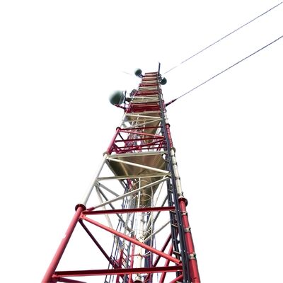 3 ساق سیم گالوانیزه استیل 30 40 50 65m 4G 5G وای فای رادیو ماهواره ای برج ارتباطات مخابراتی