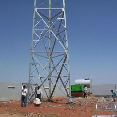Hot Dip Galvanized 3 Legged Angle Steel Tower Cost Effective For Rural 5G
