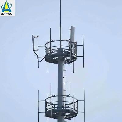 برج تک قطبی حفاظت از صاعقه 30 متری برای ایستگاه پایه 5G مرکز خرید