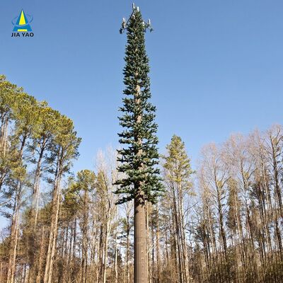 برج درخت کاج بیونیک قوی با برگ های استتار شده و سیستم آنتن مخفی برای سایت شبکه 5G منطقه چشم انداز Q345B گالوانیزه