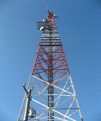 30 40 50 متر رادیو 3 پا برج فولاد زاویه ای شبکه 5G گالوانیزه برج ارتباطات مایکروویو