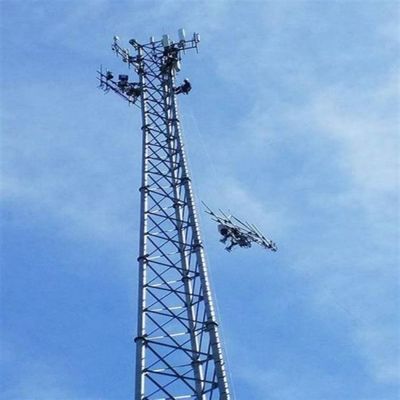 تلویزیون لوله ای فولادی برج سه پایی شبکه تلفن همراه 4G 5G سیگنال رادیو آنتن سه گوشه ای برج مخابرات و لوازم جانبی