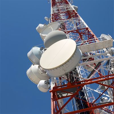 50 60 70 80 متری 3G 4G 5G استار آنتن پناهگاه 4 پاها شبکه خودپذیر ستون فولادی ساختار برج مخابرات