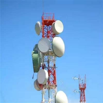 برج سه پایی مثلث ایستاده آزاد برج سلول شبکه ای گالوانیزه استیل آنتن برج