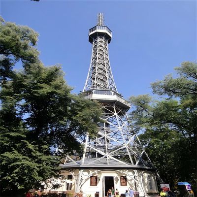 برج آموزش ایستگاه آتش نشانی ضد زنگ ساخته شده برج نگهبانی ساختارهای لوله های فولادی گالوانیزه