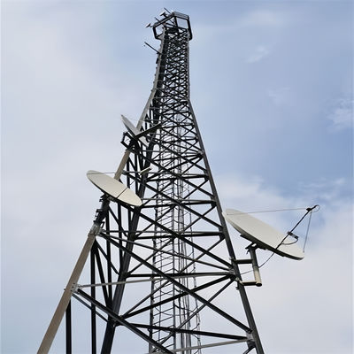 برج زاویه ای فولادی 3 پایی 20M -65 M استیل استیل فولادی مخابرات برج زاویه ای