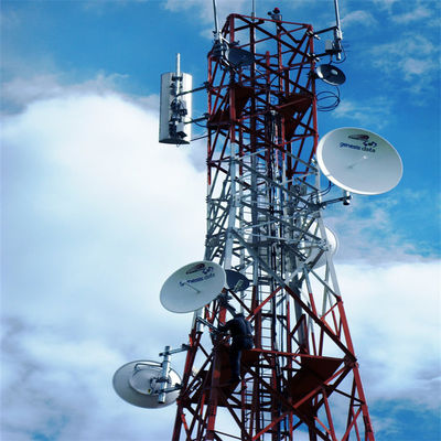 Gsm 60m آنتن ارتباطات شبکه 4 پای خود پشتیبانی فولاد برج مخابرات