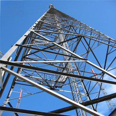 60m 4 Leg Galvanized خود ایستاده آنتن برج زاویه پخش رادیو مایکروویو بالاترین برج ارتباطات
