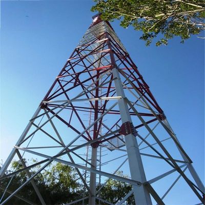 Gsm 60m خود پشتیبانی شبکه برج پایه پای پلی استر پودر پوشش Bts چهار پا رادیو ارتباطات فلزی آنتن برج