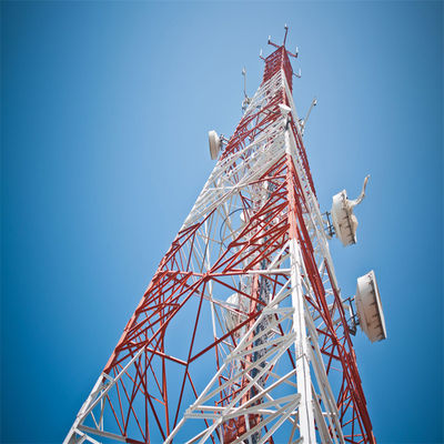 30m 45m 50m 60m تلویزیون آنتن برج 3 &amp; 4 پا زاویه ای فولاد برج تلویزیون بیرونی