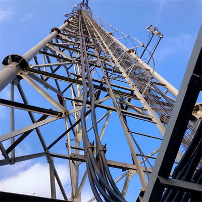 گالوانیزه 4G بی سیم GSM مخابرات ميكروويو آنتن رادیو لوله فولاد برج های مثلثي