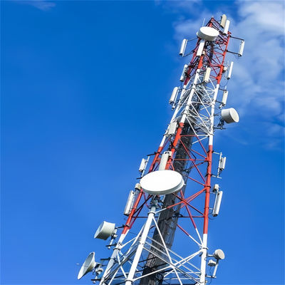 3 پا آنتن لوله ای گالوانیزه برج سیگنال وای فای Bts تلویزیون تلفن همراه رادیو GSM ارتباطات برج فولادی