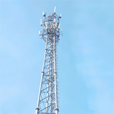 3 پا آنتن لوله ای گالوانیزه برج سیگنال وای فای Bts تلویزیون تلفن همراه رادیو GSM ارتباطات برج فولادی