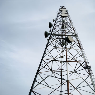 Q345 / Q235 برج فولادی لوله دار سه پای / برج فولادی شبکه ANSI/TIA-222-G-2005