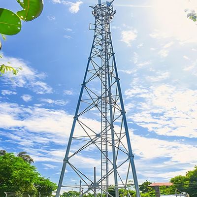 شبکه فولادی 5G وای فای مخابرات آنتن لوله ای برج 3 پا