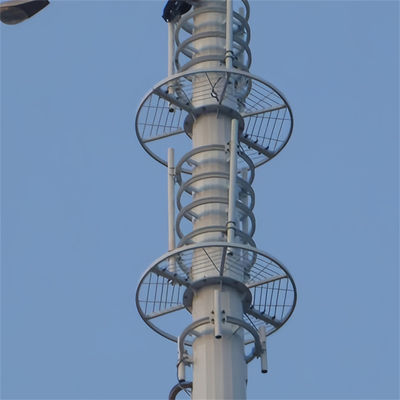 4G 5G مایکروویو بی سیم مونوپول برج مخابراتی با فلنگ 5m 12m 36m 45m 55m متر