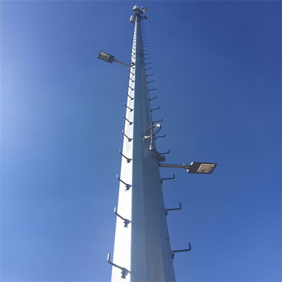OEM گالوانیزه خود پشتیبانی مونوپول آنتن برج استخر برای GSM 5G ارتباطات لوله برج قطب
