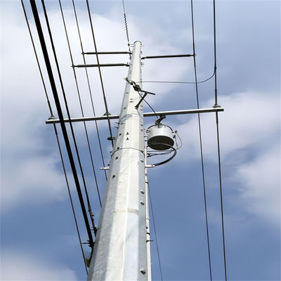 20 متری 25 متری 30 متری آنتن مخابراتی استیل مونوپول برج Q345B / A572 ماده
