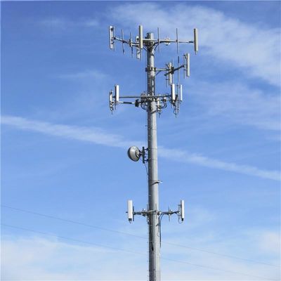 مخابرات وای فای قابل حمل ایستگاه پایه GSM برج مونوپول 30 متر مایکروویو انتقال موج هدایت