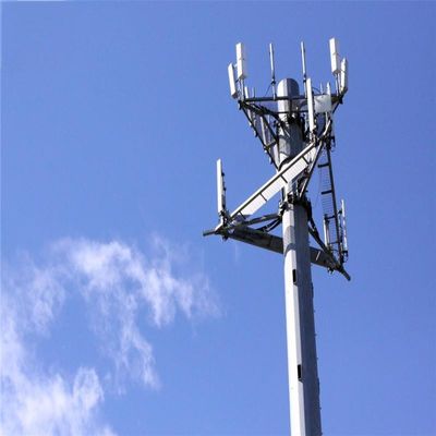 30m 35m 40m گالوانیزه 4g / 5g سایت های سلولی Monopole برج تلفن همراه سیگنال مایکروویو
