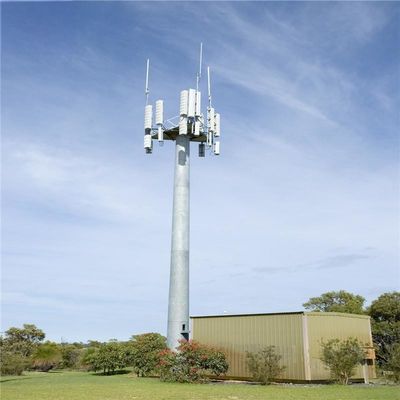 30m 35m 40m گالوانیزه 4g / 5g سایت های سلولی Monopole برج تلفن همراه سیگنال مایکروویو