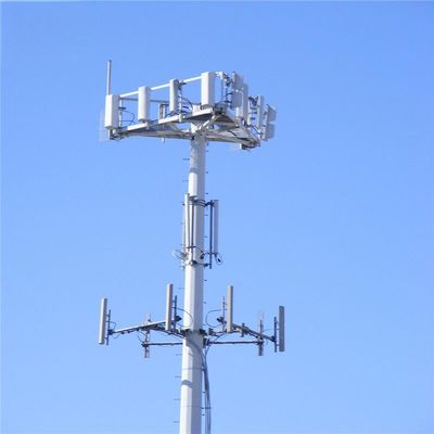 4G 5G مایکروویو بی سیم مونوپول برج مخابراتی با فلنگ 5m 12m 36m 45m 55m متر