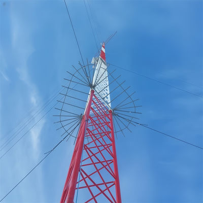 20M متر گرم غوطه ور گالوانیزه فولادی لوله دار برج سیم 5G رادیو آنتن مخابرات