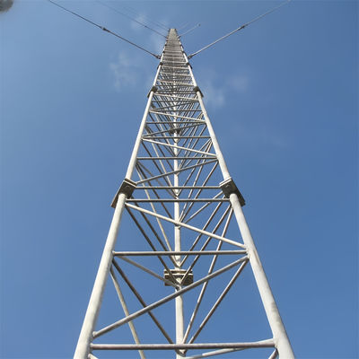 20M 20 متر 30M 40 متر 50M 3 پا برج سیم گازی لوله ای فولاد گالوانیزه آنتن برج ارتباطات گازی
