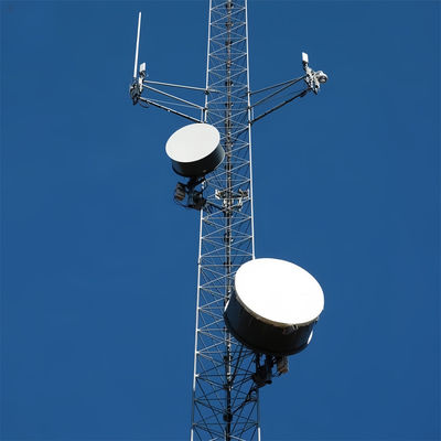 شبکه 3 پاها رادیو 5G آنتن برج سیم کشی سه گوشه ای فولاد گالوانیزه