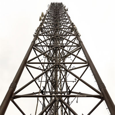 شبکه 3 پاها رادیو 5G آنتن برج سیم کشی سه گوشه ای فولاد گالوانیزه