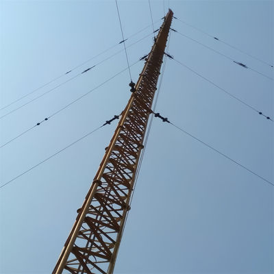 100 متری Q345 Q235 Q420 ساختار فولادی برج قطب چوبی آنتن زاویه ای شبکه ارتباطات قطب مست برج مخابرات