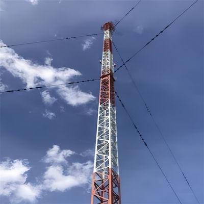 برج فولاد لوله ای برای 5G 4G 3G گالوانیزه