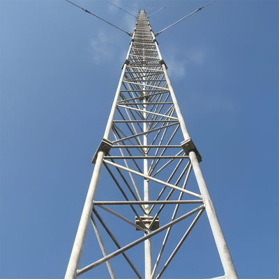 برج فولاد لوله ای برای 5G 4G 3G گالوانیزه