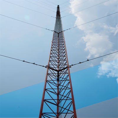 Gsm 20 25m 30M برج سیم کشش مثلث استیل استیل استیل