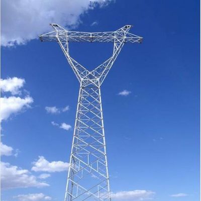 110KV 220KV گرم غوطه ور گالوانیزه خطوط برق بزرگ برج های ولتاژ بالا برج الکتریکی