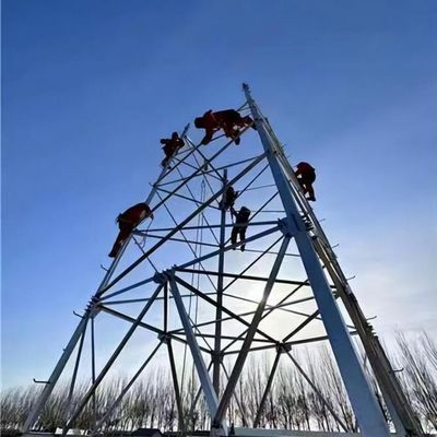 33KV تا 110KV برج انتقال برق زاویه برج آهنین 30-180 km/h سرعت باد