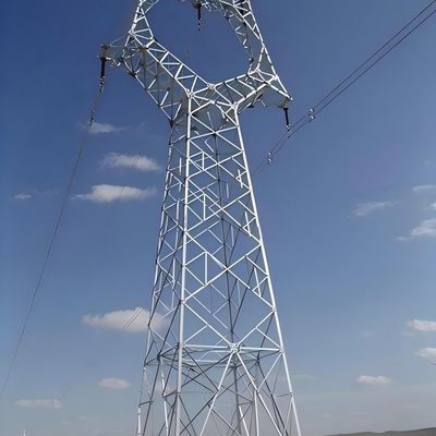 33KV تا 110KV برج انتقال برق زاویه برج آهنین 30-180 km/h سرعت باد