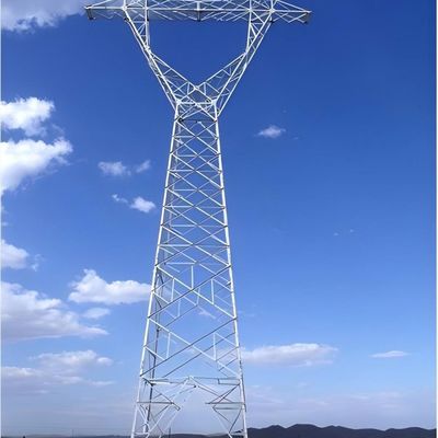 110 Kv برج گالوانیزه فلانژ بزرگ خط برق برج های خط انتقال لوله تک تک برج انحصاری