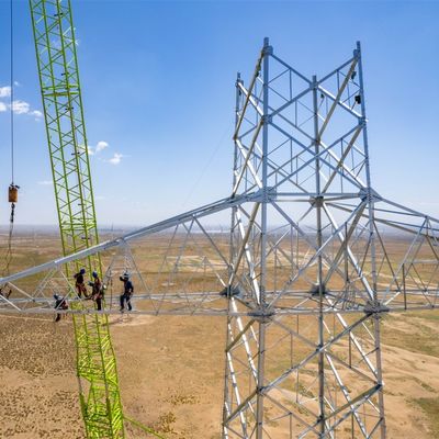 برج زاویه ای آهن ولتاژ بالا برق سرعت باد 30-180 Km/h برج انتقال 132kv