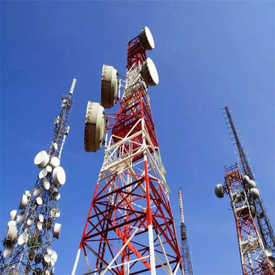 برج 30 متری خودپذیر برای ارتباطات برج GSM ساخته شده از فولاد زاویه ای