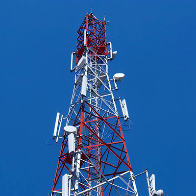 برج 30 متری خودپذیر برای ارتباطات برج GSM ساخته شده از فولاد زاویه ای
