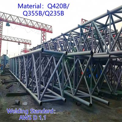 برج مخابراتی سه لوله فولادی کربنی 33 متری برای سیگنال LTE مناطق روستایی مقاوم در برابر باد