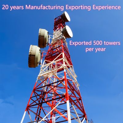 دکل مخابراتی فولادی خود ایستا با 4 پایه و 80 متر ارتفاع برای مخابرات