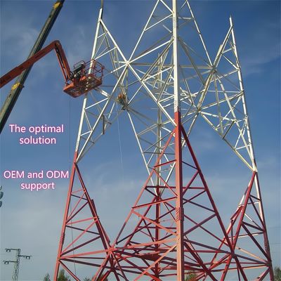 12m 30m 45m 4 پا زاویه ای فولاد خود پشتیبانی GSM Cdma Lte Isp آنتن مخابراتی Bts نصب آسان برج شبکه