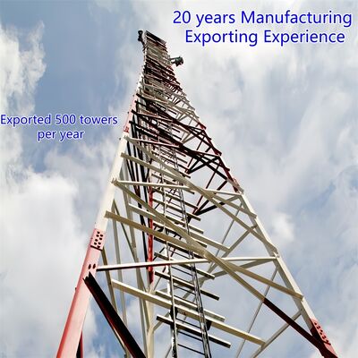 5 10 15 20 25 30 M خود پشتیبانی گالوانیزه فولاد زاویه ای 3 برج پای