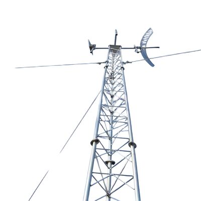 برج مخابراتی مایکروویو لوله دار فولاد 20- 80M 3 پا